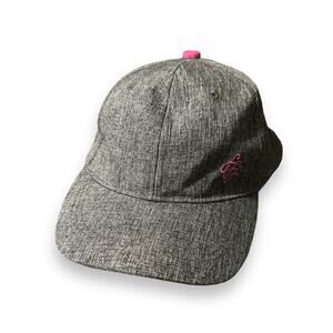 FabFitFun Heather Gray & Pink Embroidered Logo Baseball Cap Hat‎